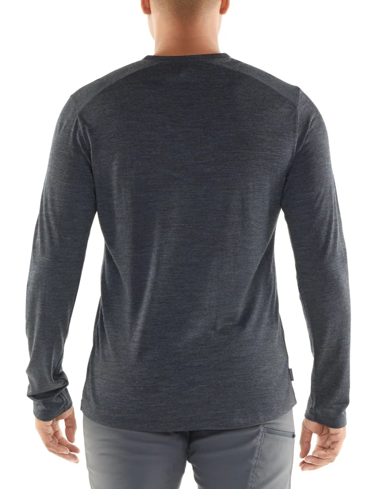 Icebreaker Sphere Merino Hybrid Mens Long Sleeve Shirt Black M 4 Icebreaker Sphere Merino Hybrid Mens Long Sleeve Shirt Black M - Image 2
