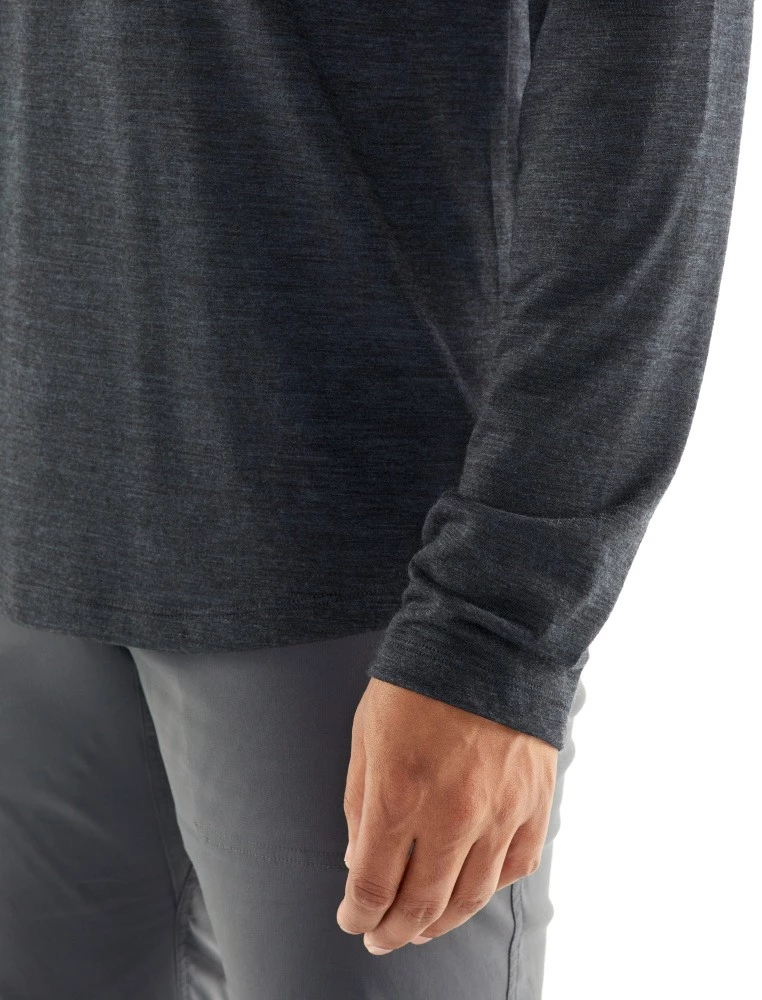 Icebreaker Sphere Merino Hybrid Mens Long Sleeve Shirt Black M 8 Icebreaker Sphere Merino Hybrid Mens Long Sleeve Shirt Black M - Image 6
