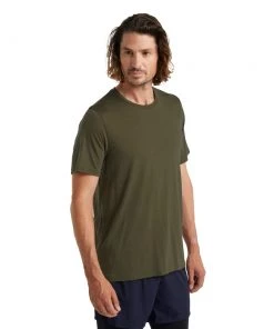 Icebreaker Merino Cool-Lite Sphere Mens T-Shirt Deep Olive 2XL