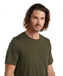Icebreaker Merino Cool-Lite Sphere Mens T-Shirt Deep Olive XL -Cheap Icebreaker Shop 104570069 5 1