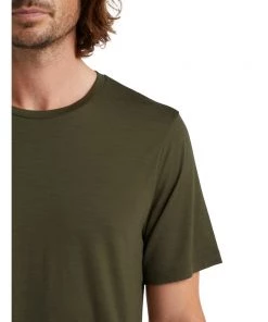 Icebreaker Merino Cool-Lite Sphere Mens T-Shirt Deep Olive XL -Cheap Icebreaker Shop 104570069 7 1