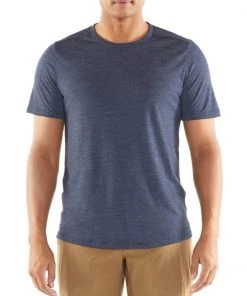 Icebreaker Merino Hybrid Sphere Mens T-Shirt Blue Heather 2XL
