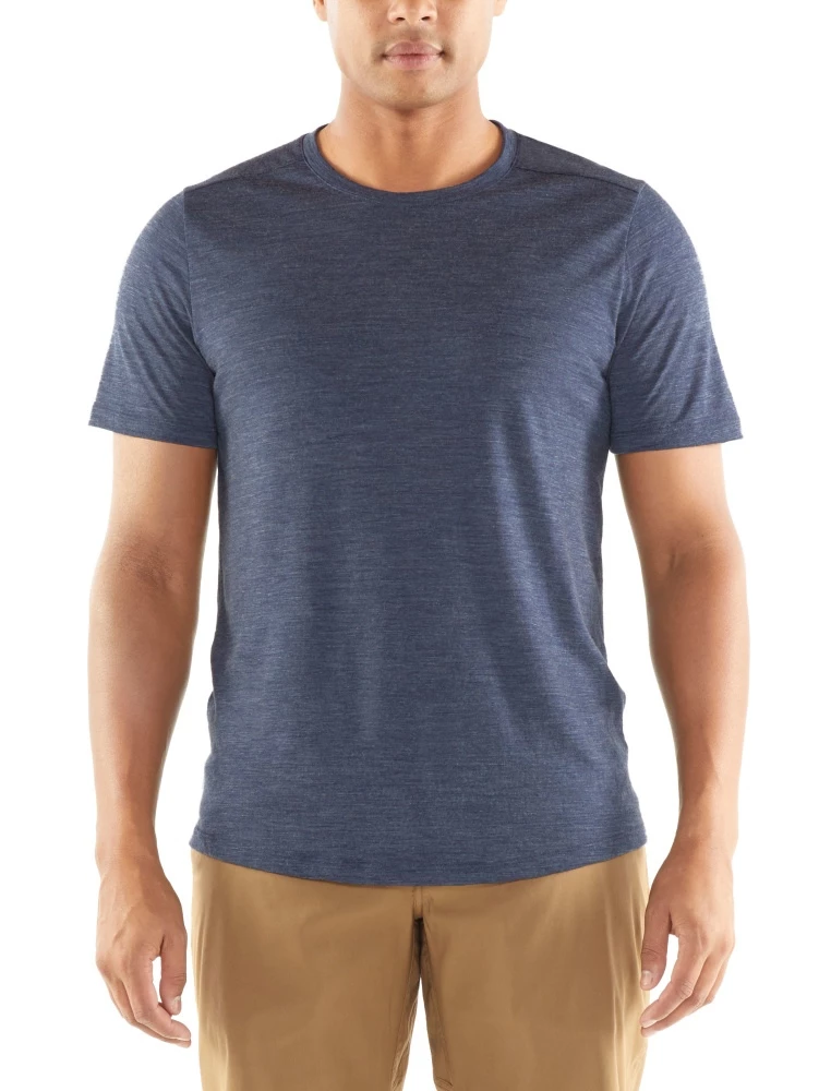 Icebreaker Merino Hybrid Sphere Mens T-Shirt Blue Heather Medium 3 Icebreaker Merino Hybrid Sphere Mens T-Shirt Blue Heather Medium