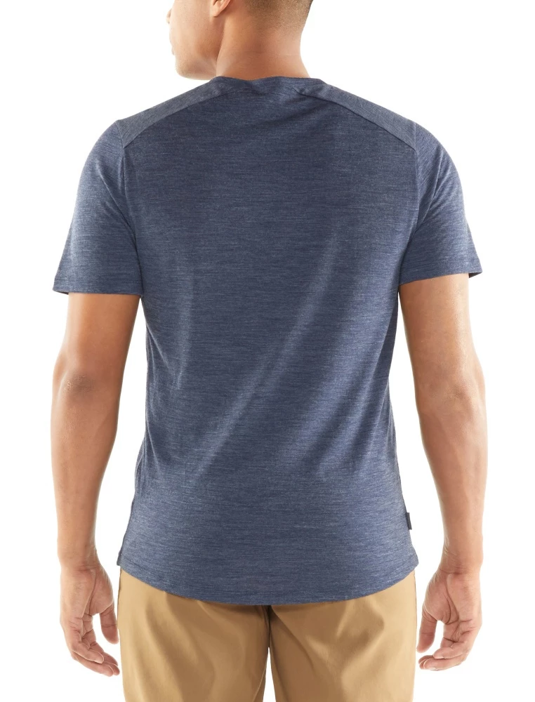 Icebreaker Merino Hybrid Sphere Mens T-Shirt Blue Heather Medium 4 Icebreaker Merino Hybrid Sphere Mens T-Shirt Blue Heather Medium - Image 2