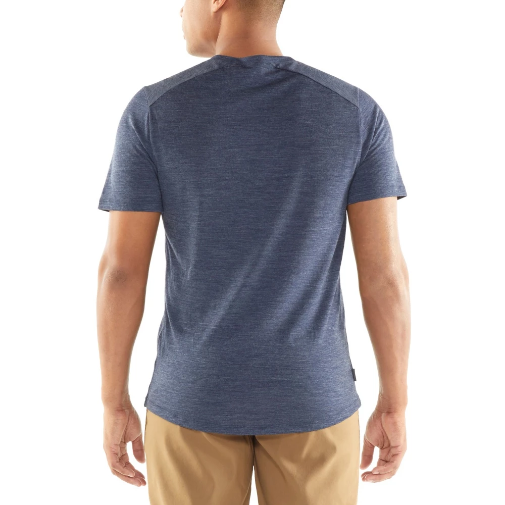 Icebreaker Merino Cool-Lite Sphere Short Sleeve Crewe T-Shirt Midnight Navy Heather 4 Icebreaker Merino Cool-Lite Sphere Short Sleeve Crewe T-Shirt Midnight Navy Heather - Image 2