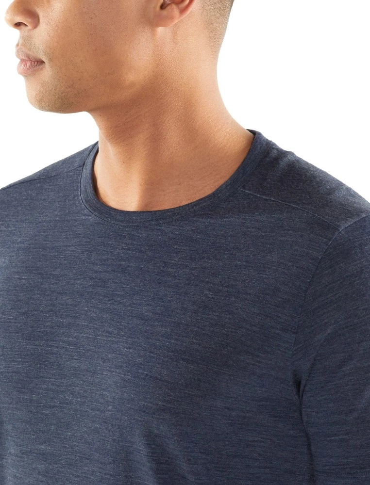 Icebreaker Merino Hybrid Sphere Mens T-Shirt Blue Heather Medium 6 Icebreaker Merino Hybrid Sphere Mens T-Shirt Blue Heather Medium - Image 4