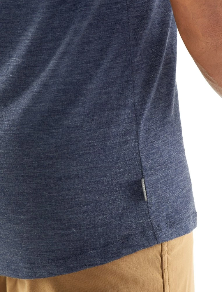 Icebreaker Merino Hybrid Sphere Mens T-Shirt Blue Heather Medium 7 Icebreaker Merino Hybrid Sphere Mens T-Shirt Blue Heather Medium - Image 5