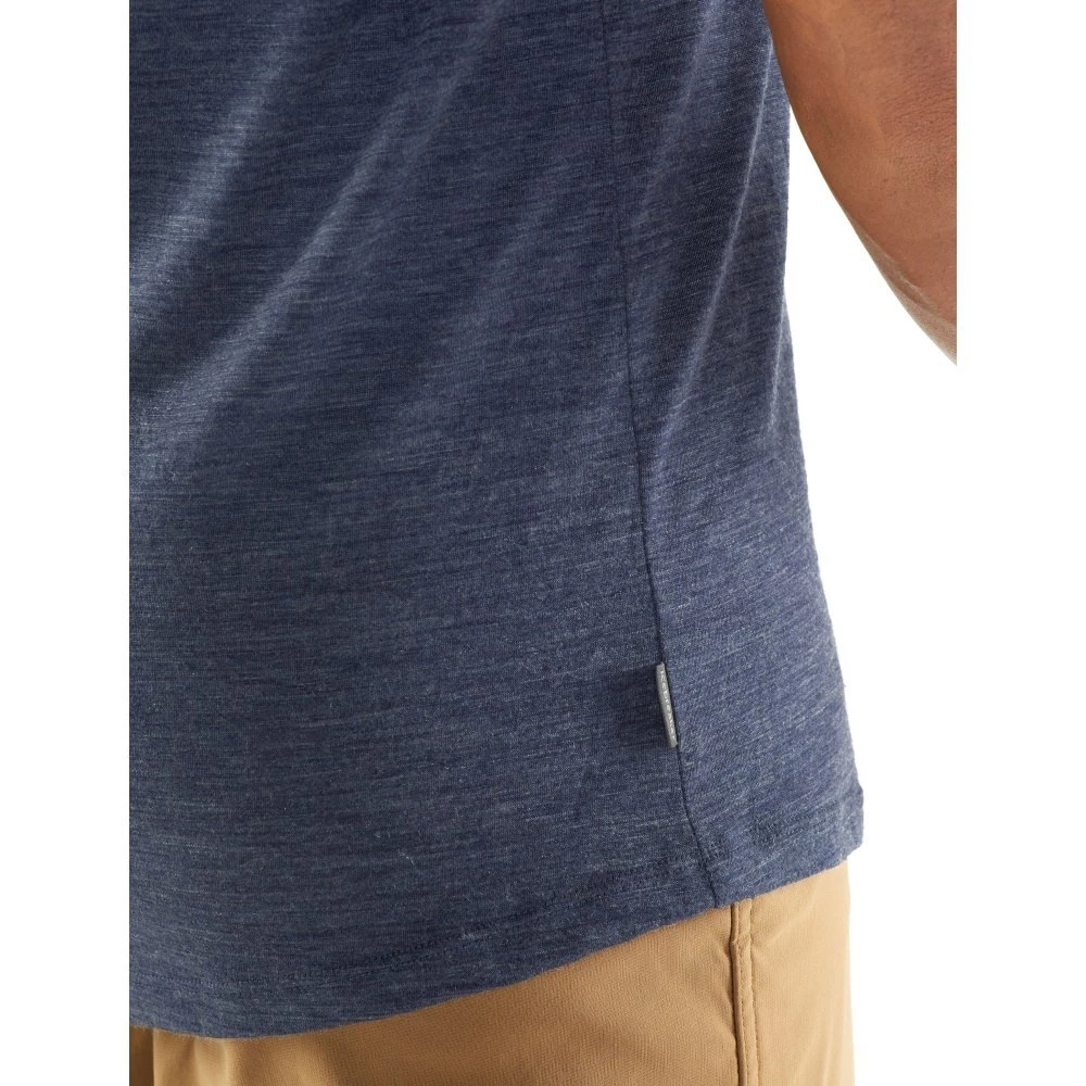 Icebreaker Merino Cool-Lite Sphere Short Sleeve Crewe T-Shirt Midnight Navy Heather 7 Icebreaker Merino Cool-Lite Sphere Short Sleeve Crewe T-Shirt Midnight Navy Heather - Image 5