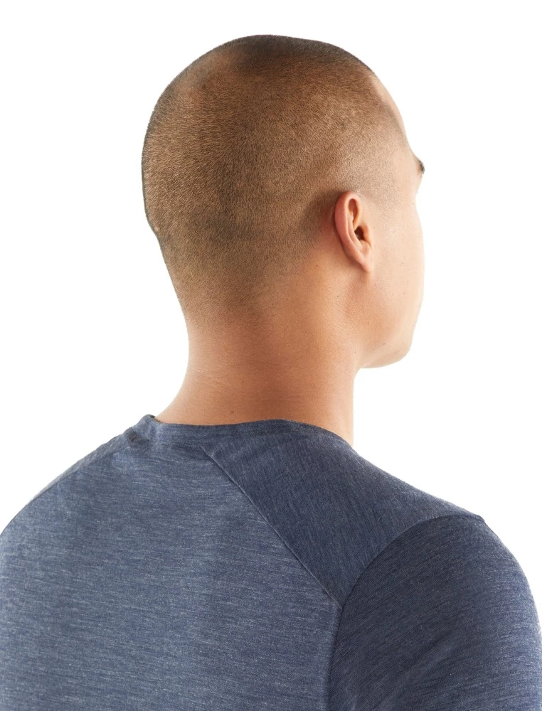 Icebreaker Merino Hybrid Sphere Mens T-Shirt Blue Heather Medium 8 Icebreaker Merino Hybrid Sphere Mens T-Shirt Blue Heather Medium - Image 6