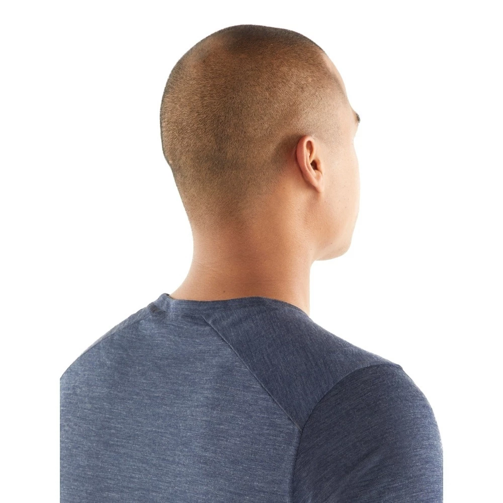 Icebreaker Merino Cool-Lite Sphere Short Sleeve Crewe T-Shirt Midnight Navy Heather 8 Icebreaker Merino Cool-Lite Sphere Short Sleeve Crewe T-Shirt Midnight Navy Heather - Image 6