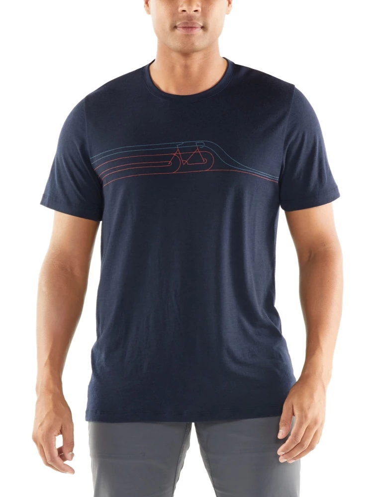 Icebreaker Merino Tech Lite Short Sleeve Crewe Cadence Pulse Mens T-Shirt Midnight Navy 2XL 3 Icebreaker Merino Tech Lite Short Sleeve Crewe Cadence Pulse Mens T-Shirt Midnight Navy 2XL