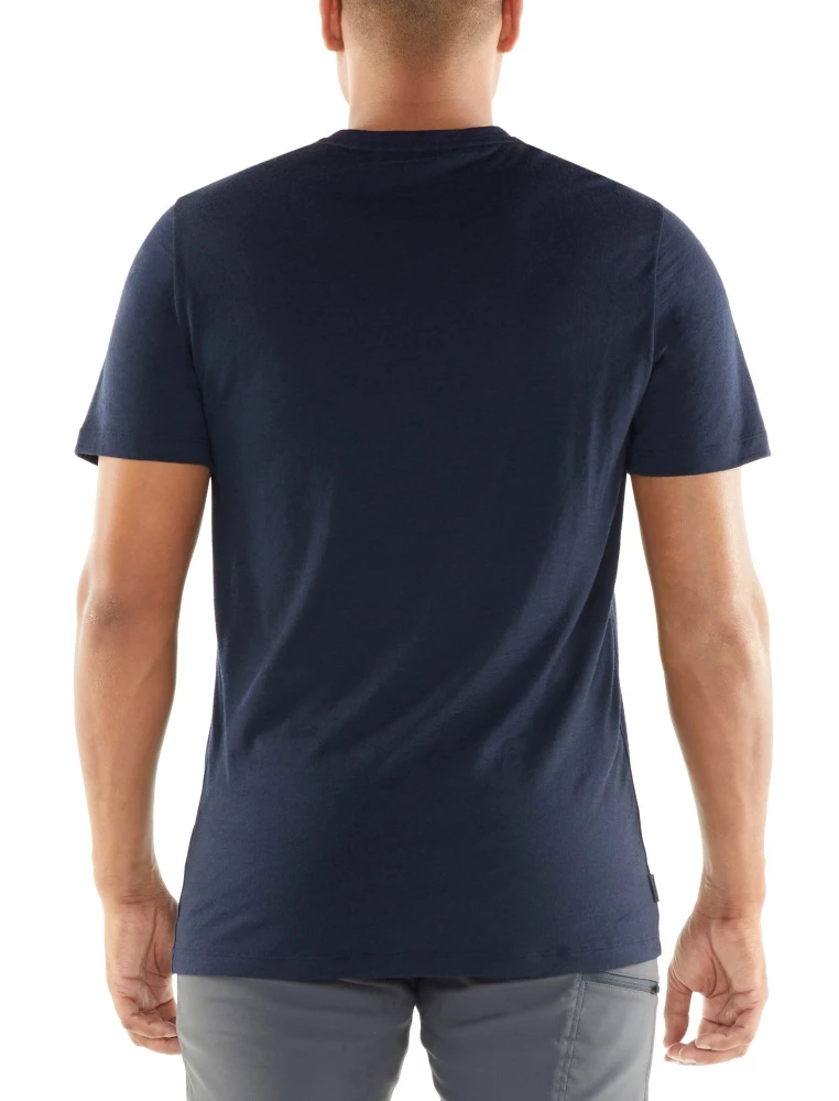 Icebreaker Merino Tech Lite Short Sleeve Crewe Cadence Pulse Mens T-Shirt Midnight Navy 2XL 4 Icebreaker Merino Tech Lite Short Sleeve Crewe Cadence Pulse Mens T-Shirt Midnight Navy 2XL - Image 2