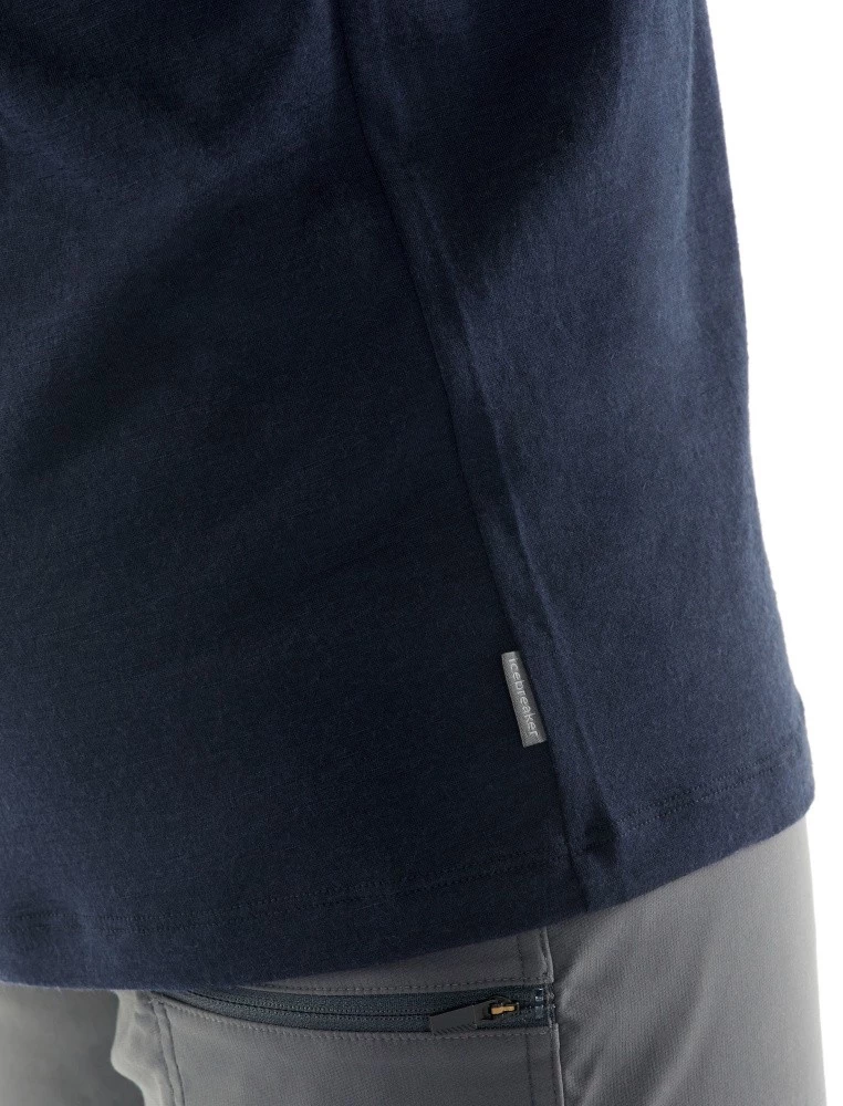 Icebreaker Merino Tech Lite Short Sleeve Crewe Cadence Pulse Mens T-Shirt Midnight Navy 2XL 6 Icebreaker Merino Tech Lite Short Sleeve Crewe Cadence Pulse Mens T-Shirt Midnight Navy 2XL - Image 4