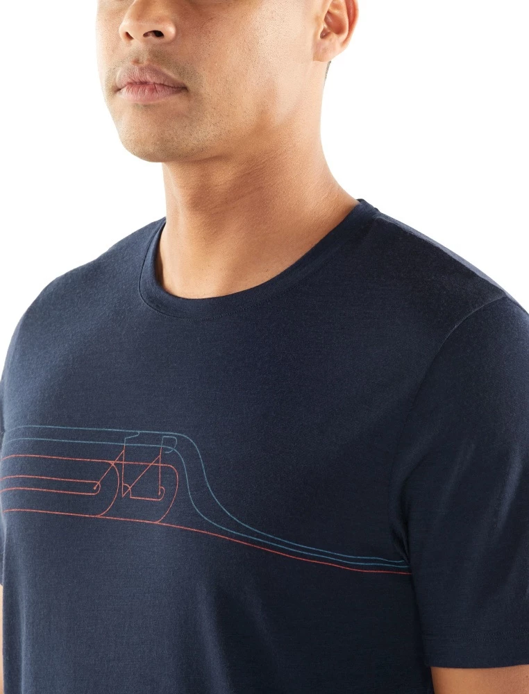 Icebreaker Merino Tech Lite Short Sleeve Crewe Cadence Pulse Mens T-Shirt Midnight Navy 2XL 7 Icebreaker Merino Tech Lite Short Sleeve Crewe Cadence Pulse Mens T-Shirt Midnight Navy 2XL - Image 5
