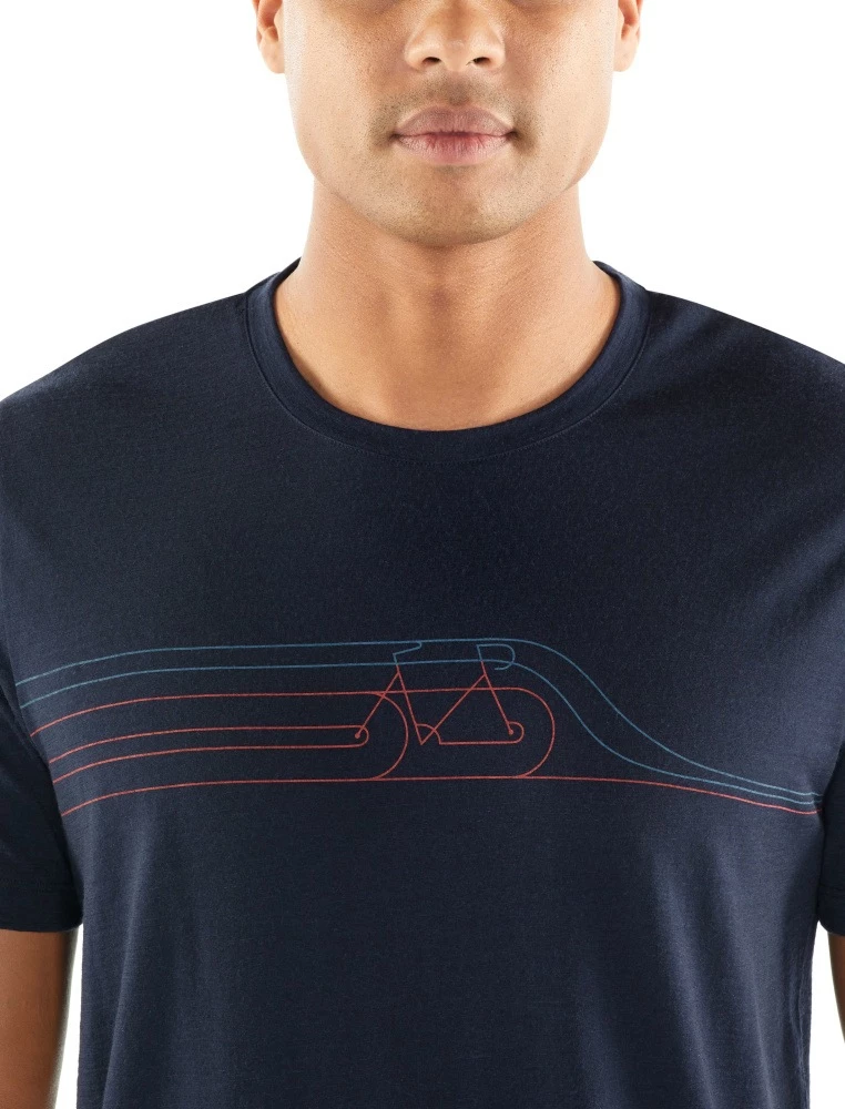 Icebreaker Merino Tech Lite Short Sleeve Crewe Cadence Pulse Mens T-Shirt Midnight Navy 2XL 8 Icebreaker Merino Tech Lite Short Sleeve Crewe Cadence Pulse Mens T-Shirt Midnight Navy 2XL - Image 6