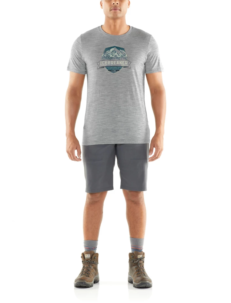 Icebreaker Merino Tech Lite Short Sleeve Crewe Cook Crest Mens T-Shirt Metro Heather 2XL 5 Icebreaker Merino Tech Lite Short Sleeve Crewe Cook Crest Mens T-Shirt Metro Heather 2XL - Image 3