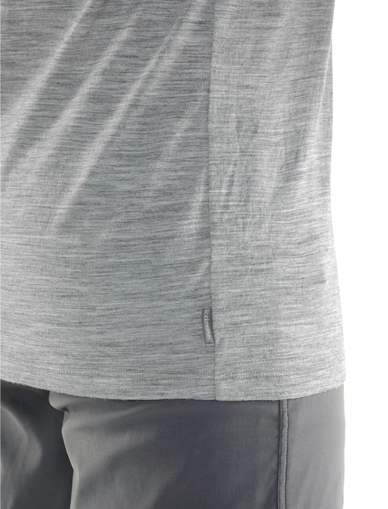 Icebreaker Merino Tech Lite Short Sleeve Crewe Cook Crest Mens T-Shirt Metro Heather 2XL 6 Icebreaker Merino Tech Lite Short Sleeve Crewe Cook Crest Mens T-Shirt Metro Heather 2XL - Image 4