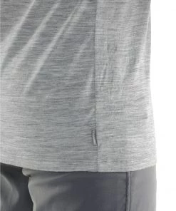 Icebreaker Merino Tech Lite Short Sleeve Crewe Cook Crest Mens T-Shirt Metro Heather L -Cheap Icebreaker Shop 104578001 5 2