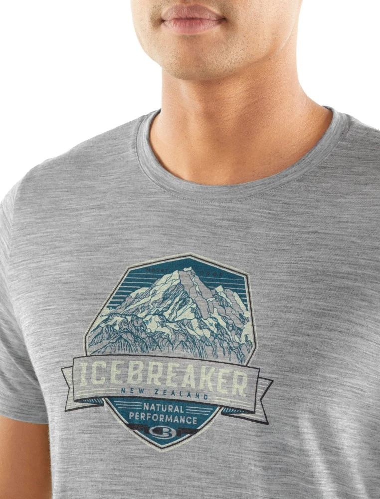 Icebreaker Merino Tech Lite Short Sleeve Crewe Cook Crest Mens T-Shirt Metro Heather 2XL 7 Icebreaker Merino Tech Lite Short Sleeve Crewe Cook Crest Mens T-Shirt Metro Heather 2XL - Image 5