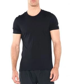 Icebreaker Merino Amplify Hybrid Mens T-Shirt Black XL