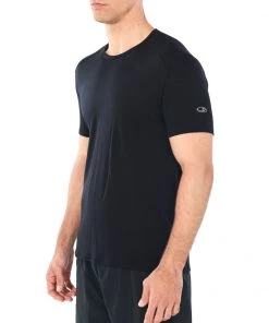 Icebreaker Merino Amplify Hybrid Mens T-Shirt Black M -Cheap Icebreaker Shop 104581010 5