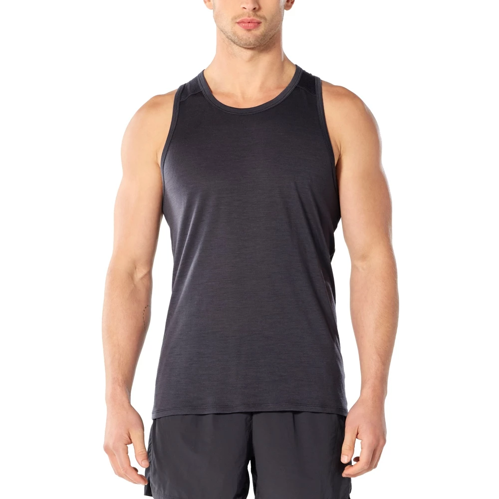 Icebreaker Merino Hybrid Amplify Mens Tank Dark Grey 2XL 3 Icebreaker Merino Hybrid Amplify Mens Tank Dark Grey 2XL