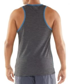 Icebreaker Merino Hybrid Amplify Mens Tank Top Thunder/Panther Heather L -Cheap Icebreaker Shop 104584401 3 1