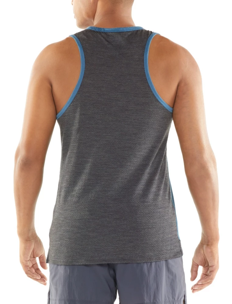 Icebreaker Merino Hybrid Amplify Mens Sport Singlet Thunder/Panther Heather XL 4 Icebreaker Merino Hybrid Amplify Mens Sport Singlet Thunder/Panther Heather XL - Image 2