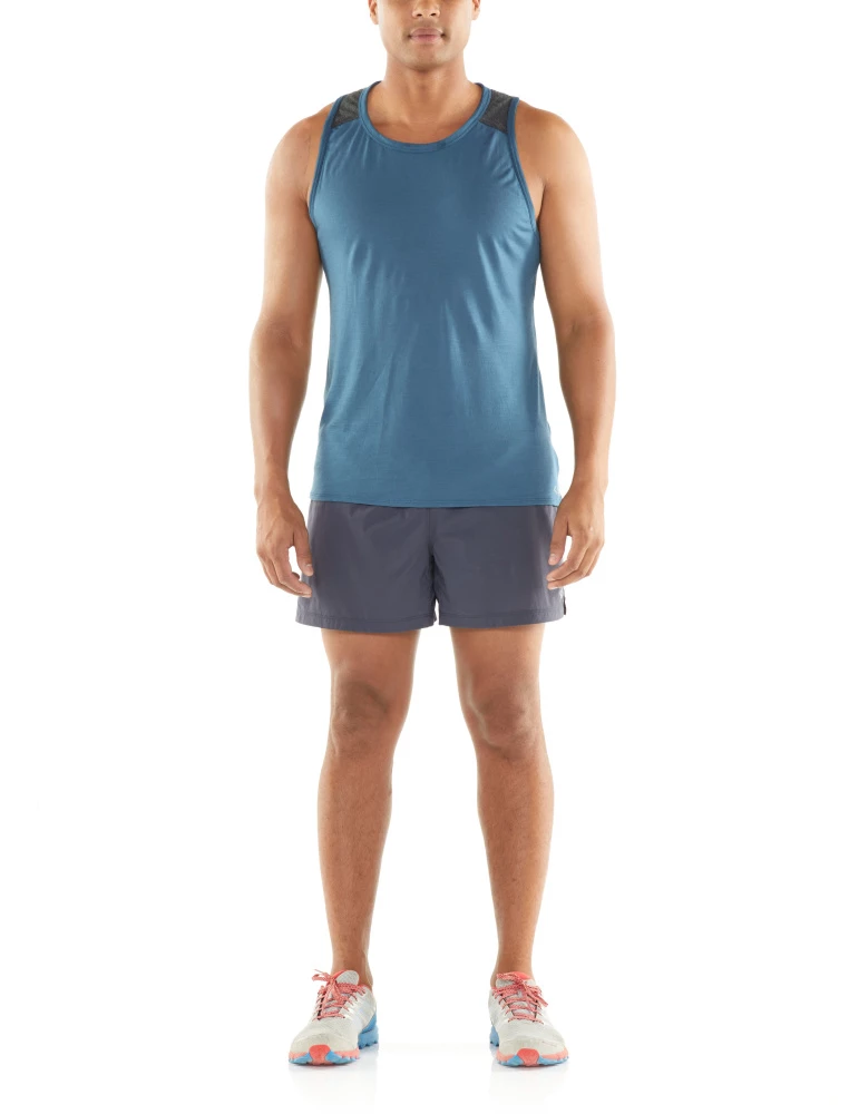 Icebreaker Merino Hybrid Amplify Mens Sport Singlet Thunder/Panther Heather XL 5 Icebreaker Merino Hybrid Amplify Mens Sport Singlet Thunder/Panther Heather XL - Image 3