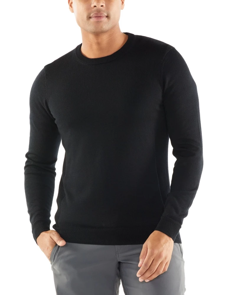 Icebreaker Merino Hybrid Quailburn Crewe Mens Sweater Black 2XL 3 Icebreaker Merino Hybrid Quailburn Crewe Mens Sweater Black 2XL
