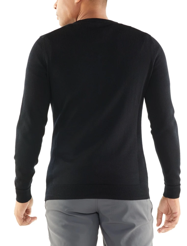 Icebreaker Merino Hybrid Quailburn Crewe Mens Sweater Black XL 4 Icebreaker Merino Hybrid Quailburn Crewe Mens Sweater Black XL - Image 2
