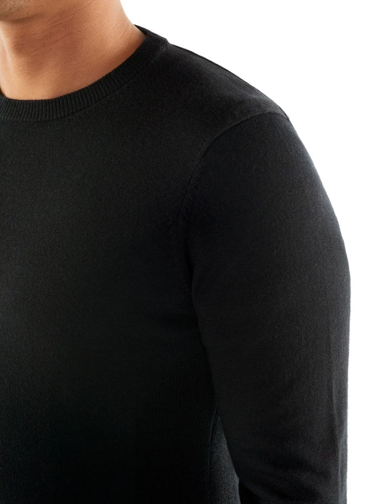 Icebreaker Merino Hybrid Quailburn Crewe Mens Sweater Black XL 7 Icebreaker Merino Hybrid Quailburn Crewe Mens Sweater Black XL - Image 5