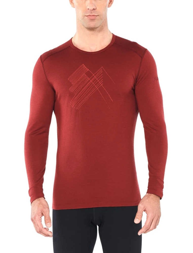 Icebreaker Merino 200 Oasis Mens Long Sleeve Thermal Shirt Cabernet L 3 Icebreaker Merino 200 Oasis Mens Long Sleeve Thermal Shirt Cabernet L