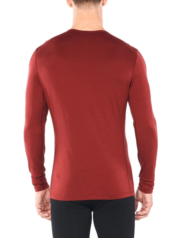 Icebreaker Merino 200 Oasis Mens Long Sleeve Thermal Shirt Cabernet L 4 Icebreaker Merino 200 Oasis Mens Long Sleeve Thermal Shirt Cabernet L - Image 2