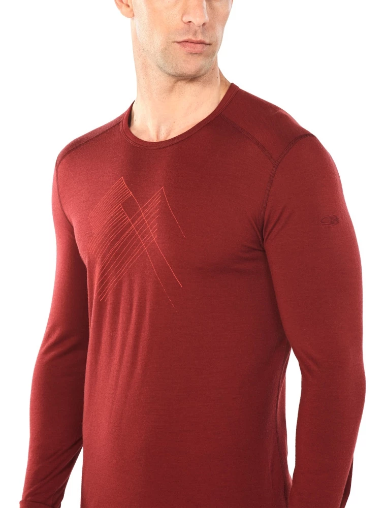 Icebreaker Merino 200 Oasis Mens Long Sleeve Thermal Shirt Cabernet L 6 Icebreaker Merino 200 Oasis Mens Long Sleeve Thermal Shirt Cabernet L - Image 4