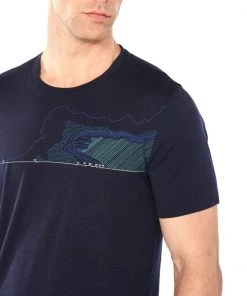 Icebreaker Merino Tech Lite Mens T-Shirt Glacial Navy 2XL -Cheap Icebreaker Shop 104727401 6