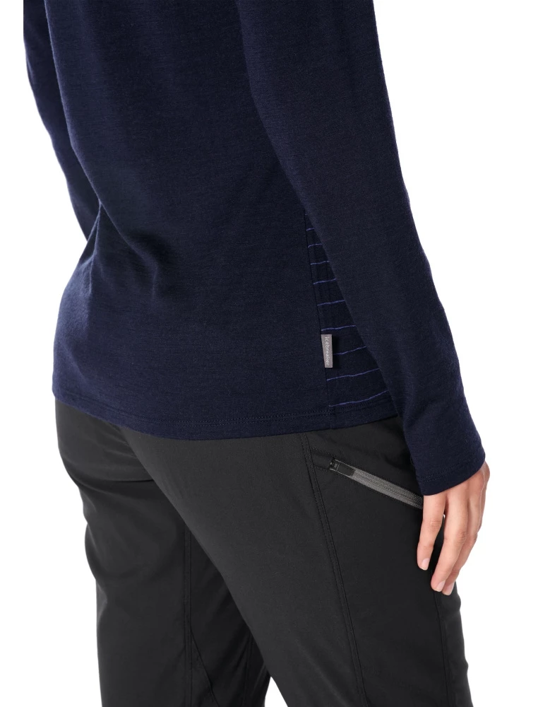 Icebreaker Merino Tech Lite Landscape Lines Womens Long Sleeve Shirt Midnight Navy M 6 Icebreaker Merino Tech Lite Landscape Lines Womens Long Sleeve Shirt Midnight Navy M - Image 4