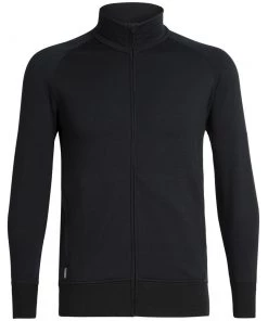 Icebreaker Merino Lydmar Mens Long Sleeve Zip Shirt Black XL