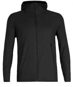 Icebreaker Merino Coriolis II Mens Hooded Windbreaker Black XL -Cheap Icebreaker Shop 104801001 1 1