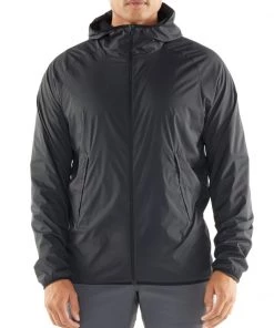 Icebreaker Merino Coriolis II Mens Hooded Windbreaker Black XL