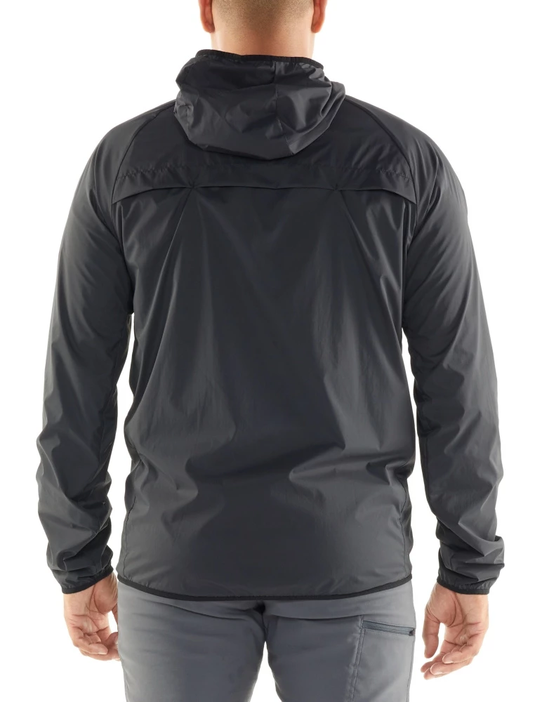 Icebreaker Merino Coriolis II Mens Hooded Windbreaker Black L 4 Icebreaker Merino Coriolis II Mens Hooded Windbreaker Black L - Image 2