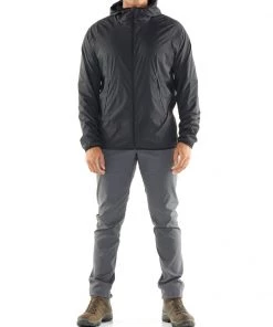 Icebreaker Merino Coriolis II Mens Hooded Windbreaker Black XL -Cheap Icebreaker Shop 104801001 4 1