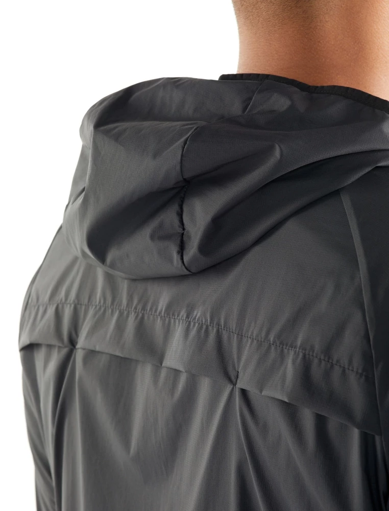 Icebreaker Merino Coriolis II Mens Hooded Windbreaker Black L 6 Icebreaker Merino Coriolis II Mens Hooded Windbreaker Black L - Image 4