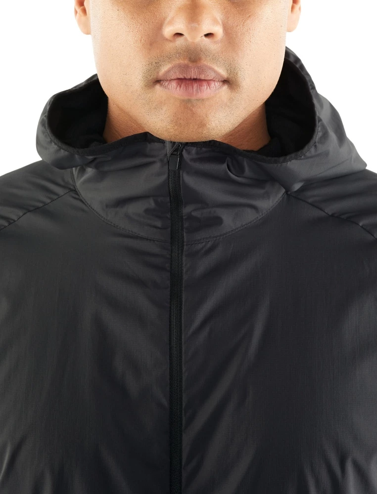 Icebreaker Merino Coriolis II Mens Hooded Windbreaker Black L 8 Icebreaker Merino Coriolis II Mens Hooded Windbreaker Black L - Image 6