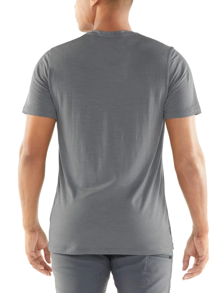 Icebreaker Merino Tech Lite Evergreen Geo Mens T-Shirt Timberwolf 2XL 4 Icebreaker Merino Tech Lite Evergreen Geo Mens T-Shirt Timberwolf 2XL - Image 2