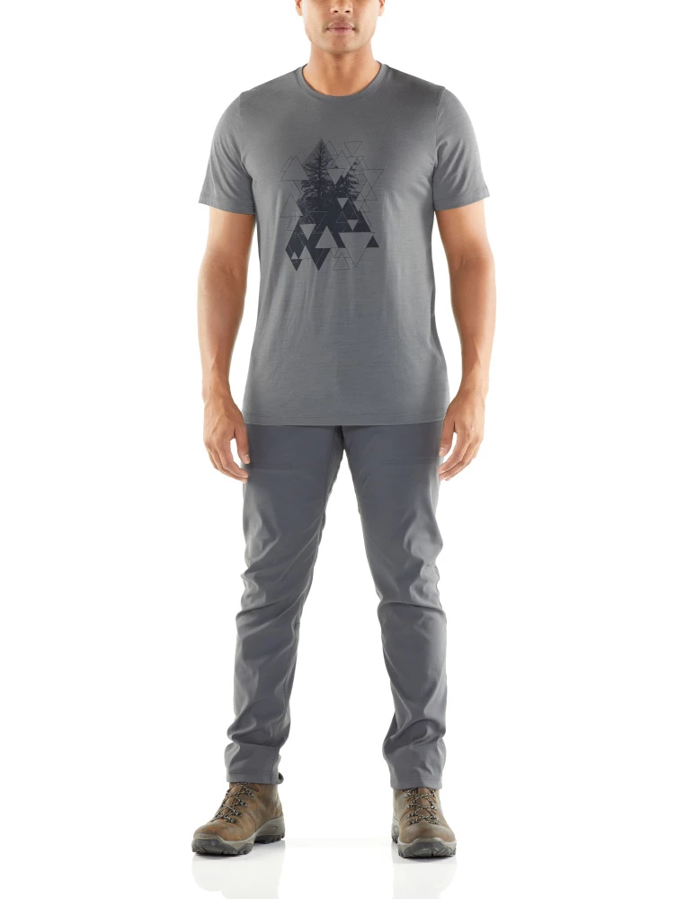 Icebreaker Merino Tech Lite Evergreen Geo Mens T-Shirt Timberwolf 2XL 5 Icebreaker Merino Tech Lite Evergreen Geo Mens T-Shirt Timberwolf 2XL - Image 3