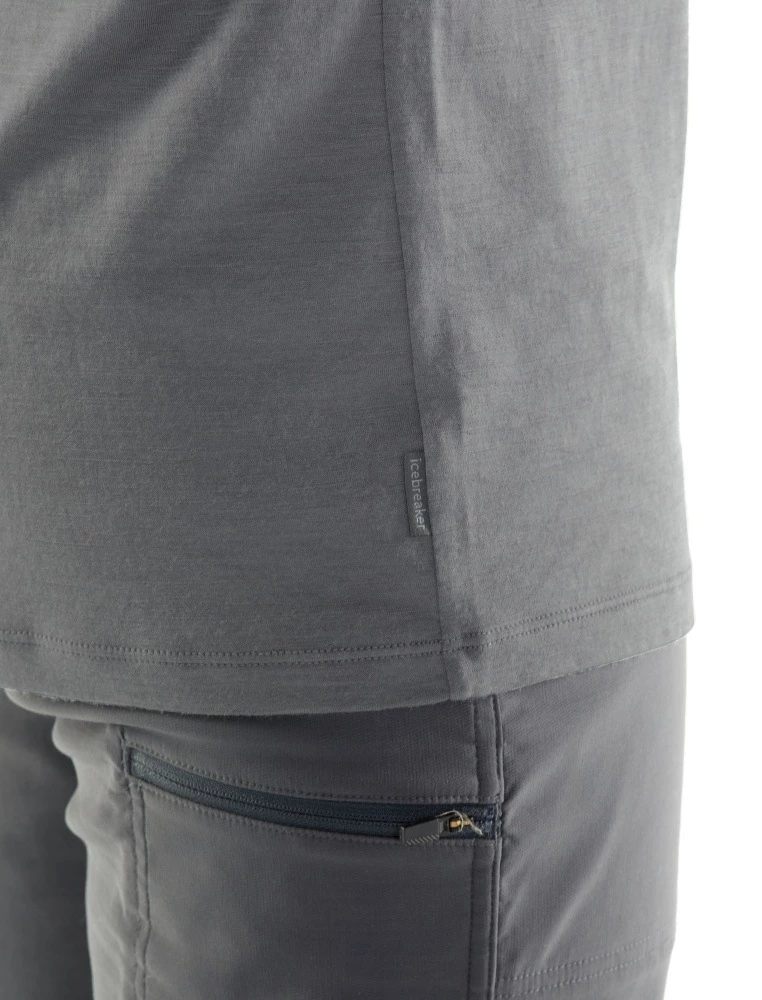 Icebreaker Merino Tech Lite Evergreen Geo Mens T-Shirt Timberwolf 2XL 6 Icebreaker Merino Tech Lite Evergreen Geo Mens T-Shirt Timberwolf 2XL - Image 4