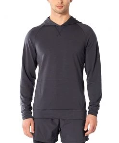 Icebreaker Merino Hybrid Momentum Mens Hoodie Dark Grey S