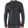 Icebreaker Merino Descender Zip Mens Jersey Black 2XL