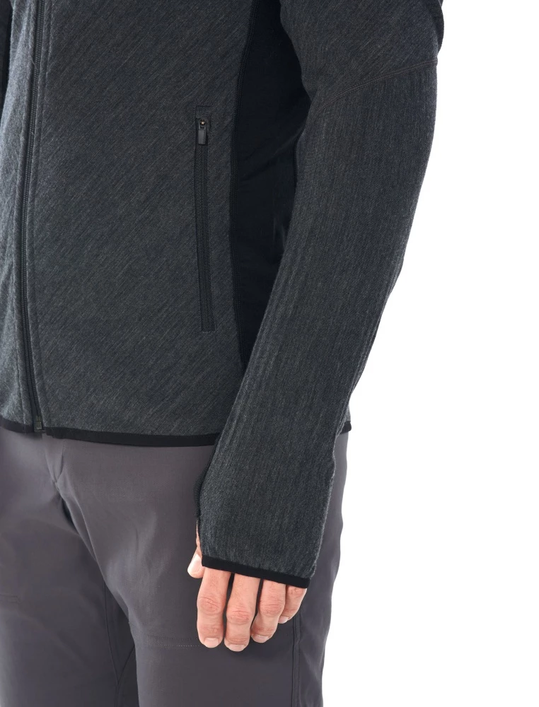 Icebreaker Merino Descender Zip Mens Jersey Black L 6 Icebreaker Merino Descender Zip Mens Jersey Black L - Image 4